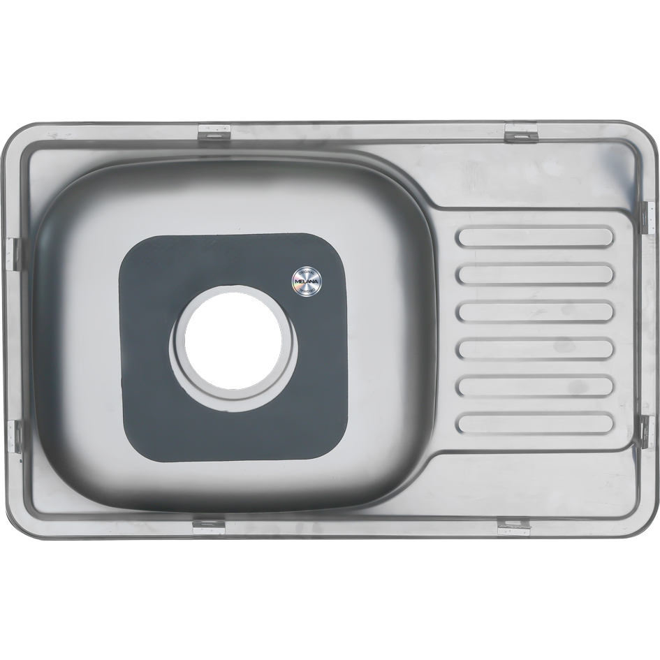 Мойка 6642 U MELANA 0,8/180 врезная прямоугольная с сифоном (220 t *10) 220 t (*10) - Вид №2