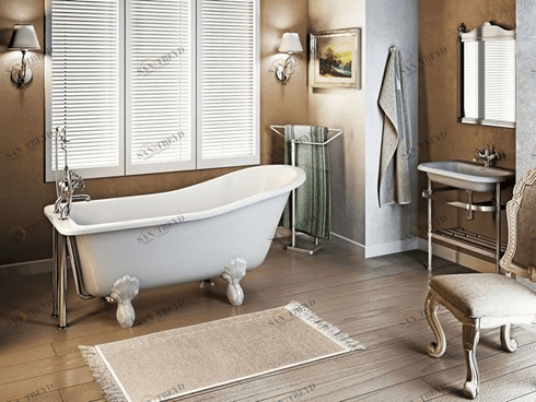 Ванна акриловая Harewood Slipper с ножками L1W Slipper Burlington E1, L1W