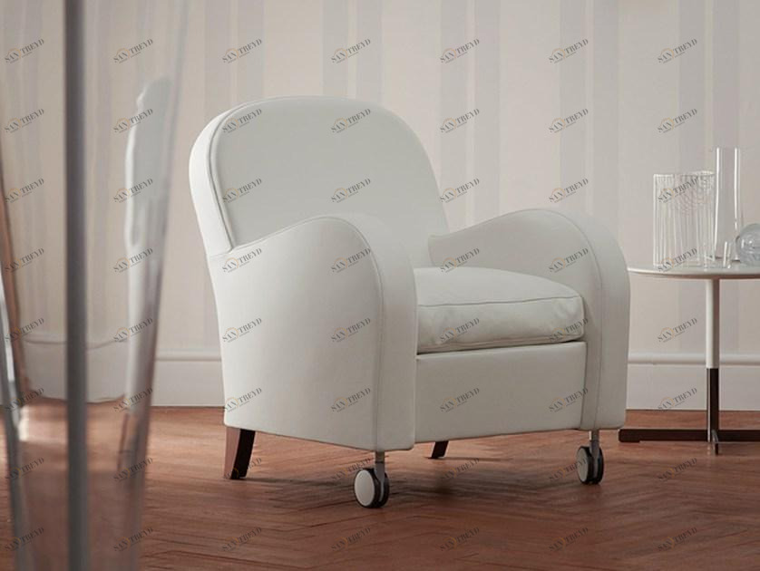 Poltrona Frau Кожаное кресло на колесиках La collezione - divani e poltrone sun-id-1400302