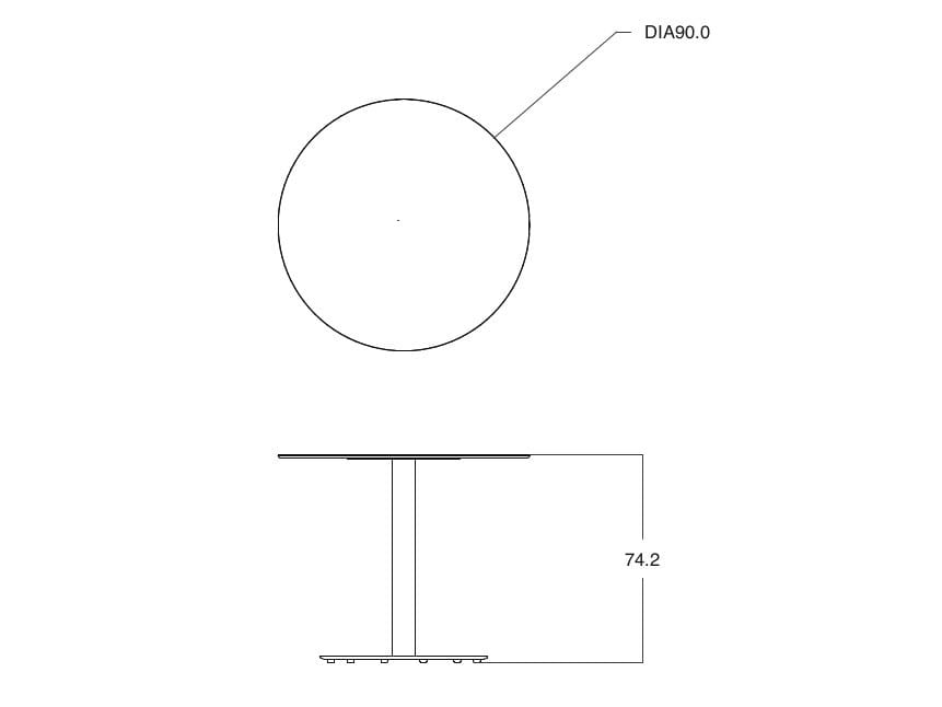 Круглый керамический садовый стол TRIBÙ T-Table ARCH-00133800 - Вид №6