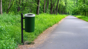 Наружная стальная стойка для мусора