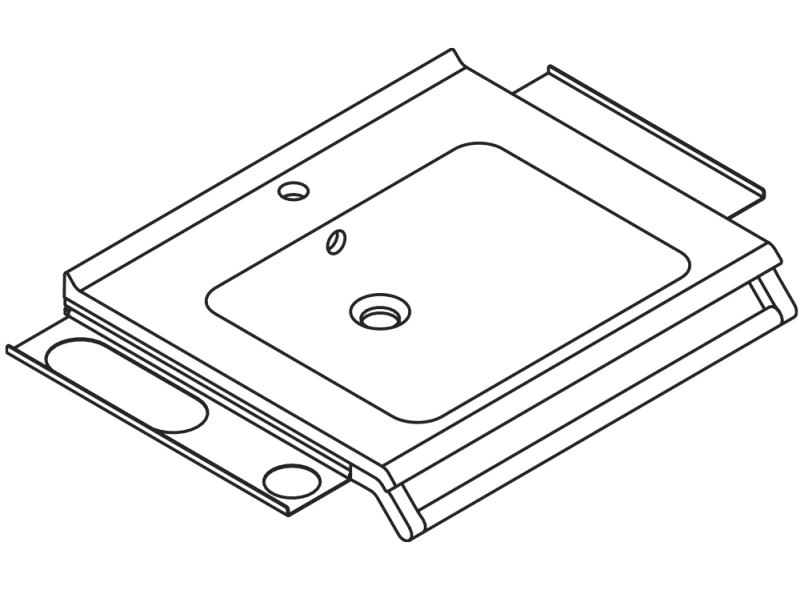 950.19.083 Комплект умывальника с ручкой, 2 полками и крючком HEWI Waschtische  - Вид №2