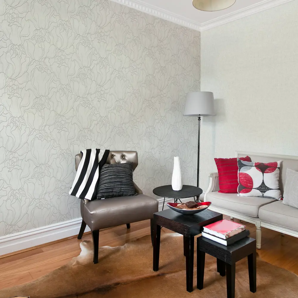 Обои флизелиновые Московская Обойная Фабрика Розы серые 1.06 м 4130-5 РозыОстин STLM-2034666 - Вид №3