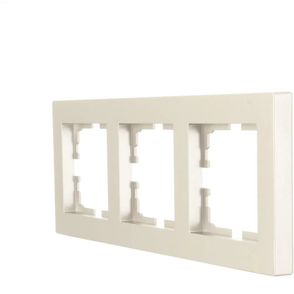 Рамка Lezard Vesna для розеток и выключателей на 3 поста в цвете титан 87103822 STLM-1570664 - Вид №2