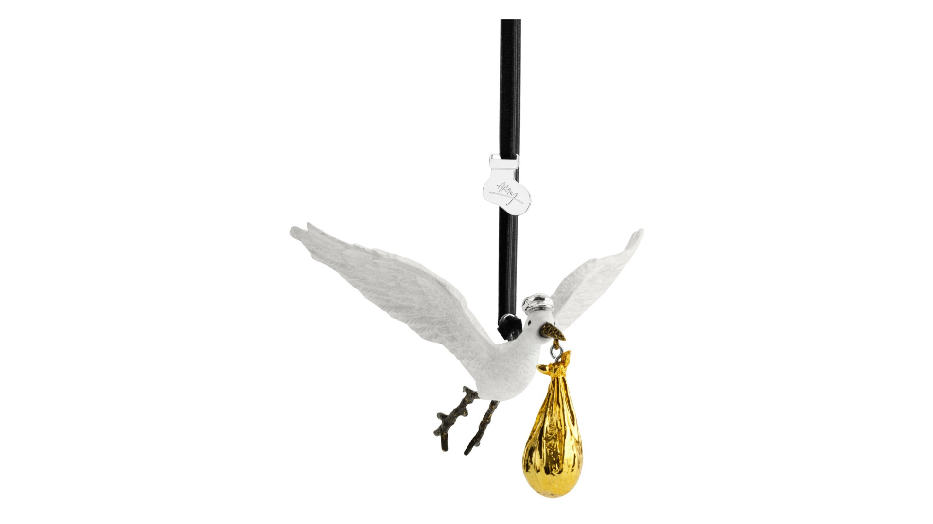 10663711 Michael Aram Декорат.украшение Michael Aram Аист 12см Никель  - Вид №1