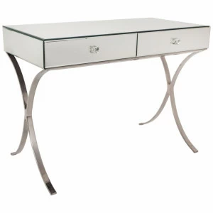 Консоль с ящиками зеркальная белая с изогнутыми ножками Sovana RVASTLEY PUSHA 060983 Белый