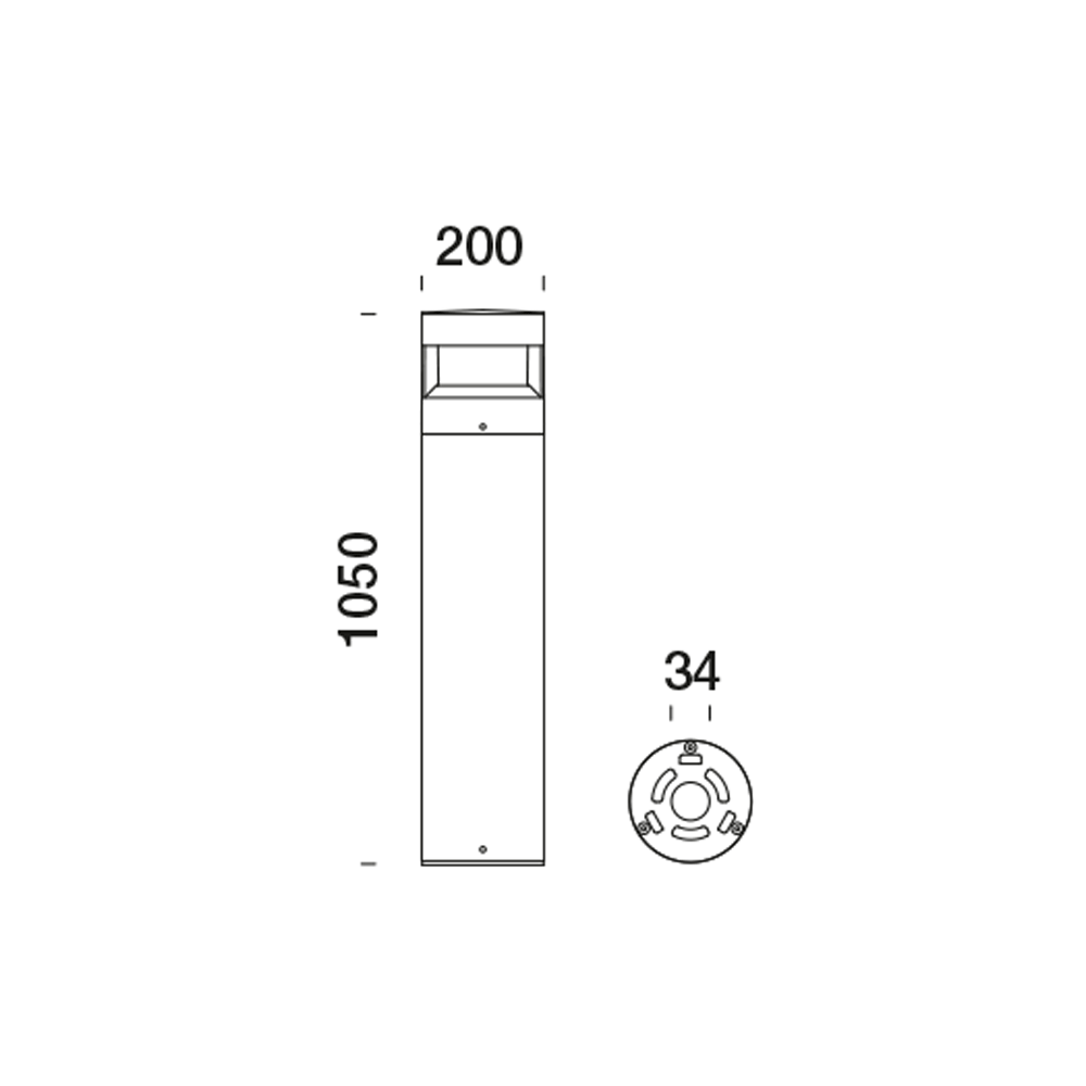 4082611 Мобильный светильник Platek MENHIR Paletto  MENHIR H. 1050 mm - 1 LED 3000K 1 Opening  - Вид №6