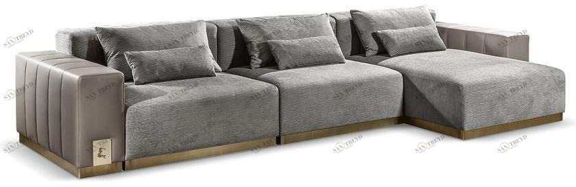 Cantori Модульный кожаный диван с шезлонгом sun-id-1349884