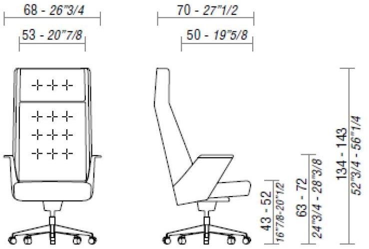 ESTEL GROUP Кожаное кресло руководителя с высокой спинкой Embrasse sun-id-1438442 - Вид №5
