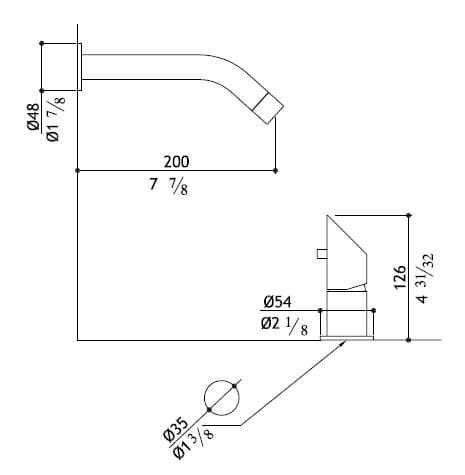 Настенный смеситель для раковины из нержавеющей стали с 2 отверстиями MGS ARCH-00096039 - Вид №2