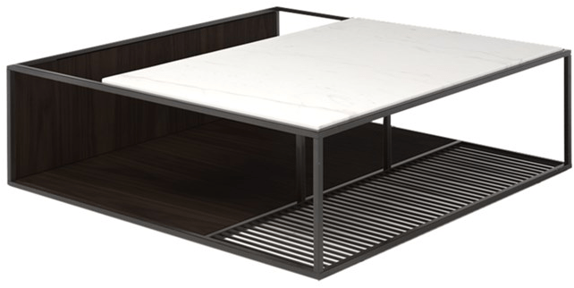 Natuzzi Квадратный журнальный столик с журнальной стойкой Fil rouge sun-id-1382689 - Вид №1