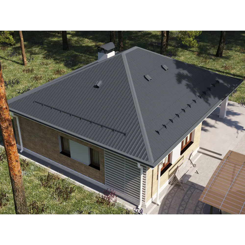 Конек плоский 146x146 2 м 0.4 мм цвет RAL 7024 серый 84176984 STLM-2114257 Santreyd  - Вид №2