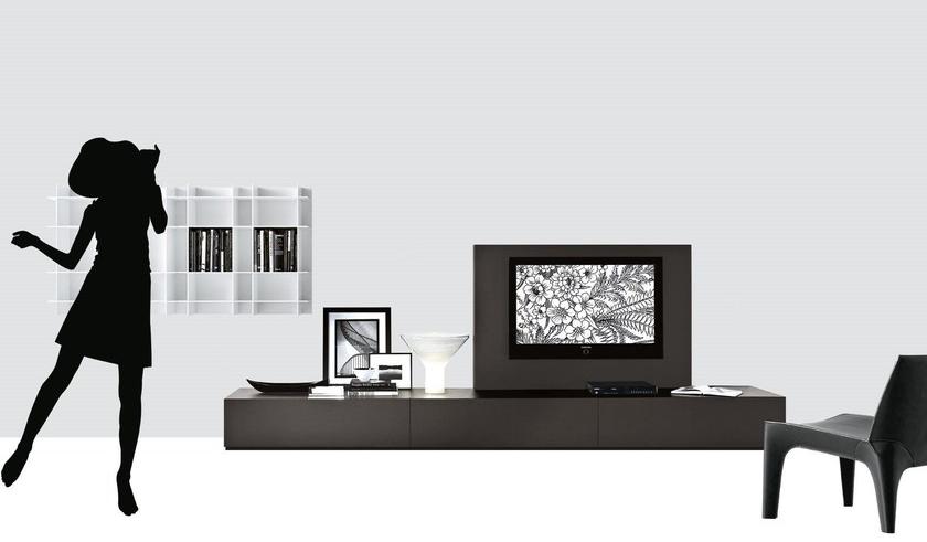 Poliform Модульная лакированная стенка для хранения с подставкой под телевизор sun-id-1460322 - Вид №14