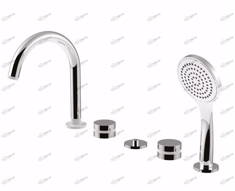 Rubinetteria Giulini Комплект для ванны на 5 отверстий с ручным душем Myring Fmr0160