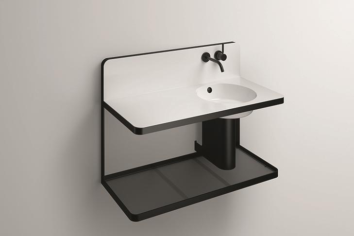 5268000000 Умывальник для ремонта, wp.s19l.2r, белая, proshield, порошковая краска, матовый черный Alape серия S19 (Steel19) 