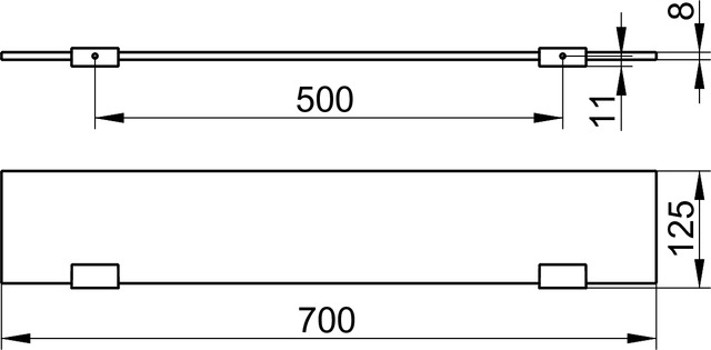 11510135100 Стеклянная полочка KEUCO Edition 400 - Вид №3