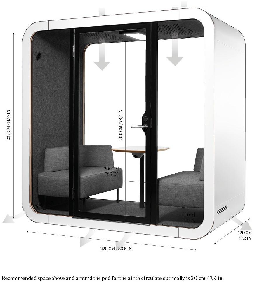 Framery Акустическая офисная будка для встреч Framery q sun-id-1364238 - Вид №8