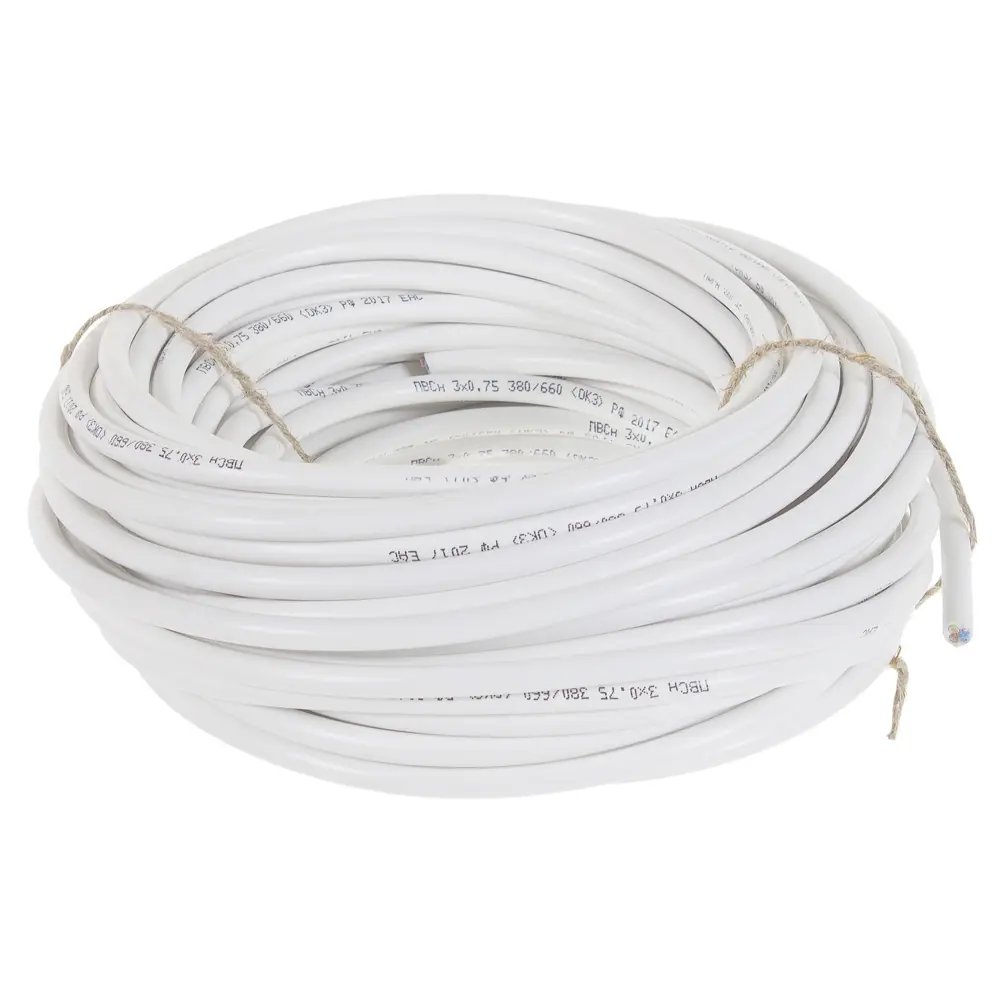 Камит ПВС 3x0.75 белый 20 м - провод для подключения электроинструментов 18840622 STLM-1565621 - Вид №2