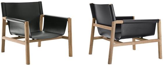 B&B Italia Кожаное кресло с подлокотниками  Pb77  - Вид №3