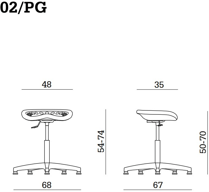Linea Fabbrica 5-спицевый поворотный офисный стул Tractor sun-id-1473601 - Вид №2