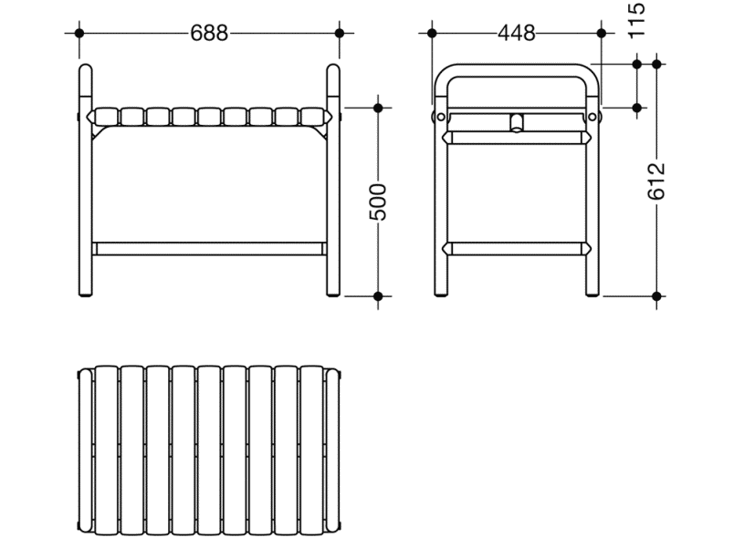 801.51.8400 Душевая скамья с нагрузкой на опору до 350 кг HEWI USA Produkte  - Вид №4