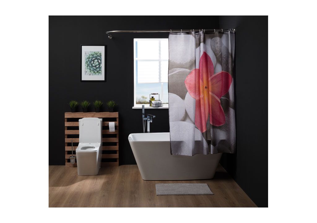 Шторка для ванны Aquanet SC3003A 180см, цветок  - Вид №1