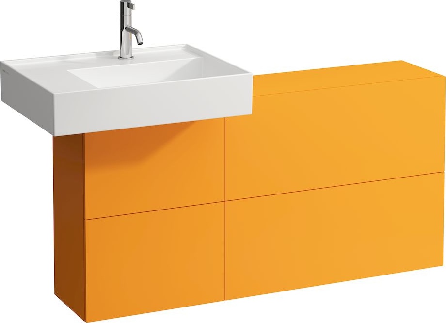 H8103357591121 Раковина с полочкой слева, со специальным скрытым сливом LAUFEN PRO - Вид №9