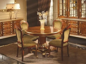 SCAPPINI & C Раздвижной круглый обеденный стол из шиповника 35th anniversary 889/re