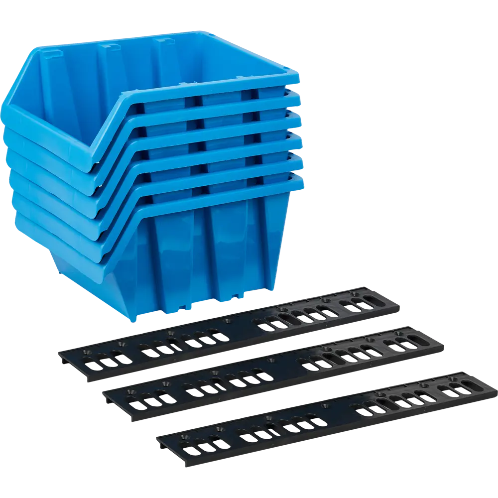 Набор лоток для метизов Accurate 225x155x120 мм 6 шт. с планкой 3 шт STLM-2076755 - Вид №3