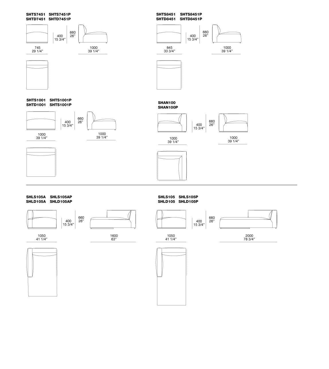 Съемный диван из ткани Poliform ARCH-00065384 - Вид №4