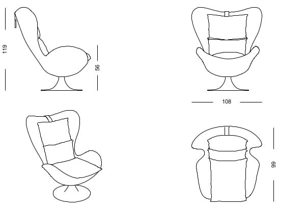Садовый стул из смолы и ткани Samuele Mazza Outdoor Aldebaran Resin ARCH-00052898 - Вид №3