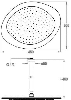 Fir Italia Хромированная потолочная душевая лейка Soffioni doccia 9370958 - Вид №1