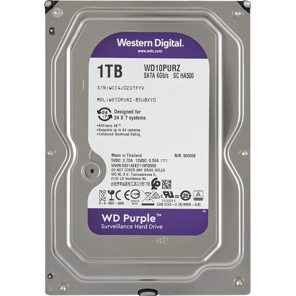 Жесткий диск Western Digital 1 Tb, 17x11x2 см, алюминий/сталь STLM-2126679 - Вид №1