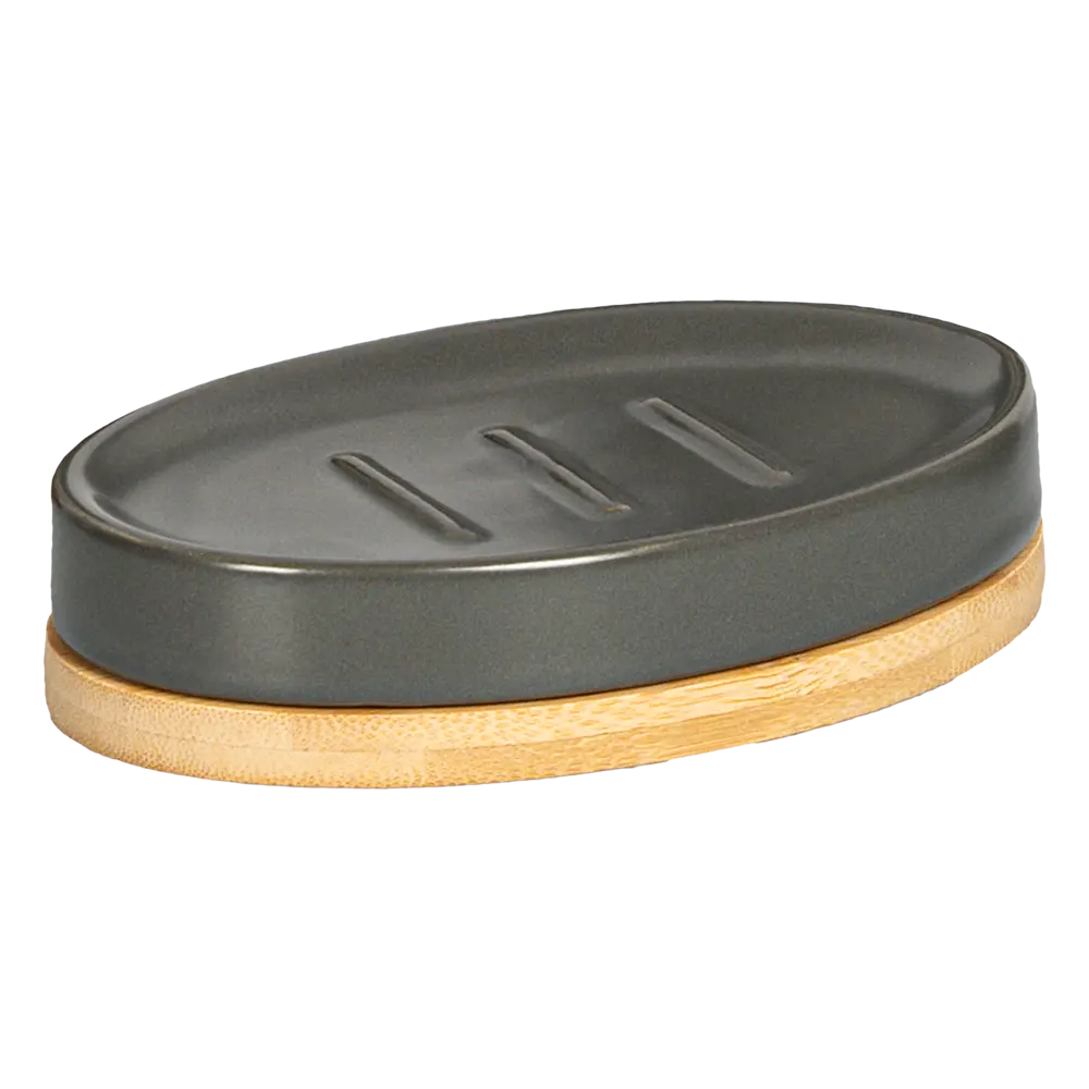 Swensa Harry — керамическая мыльница серого цвета для ванной 89380220 STLM-1565067