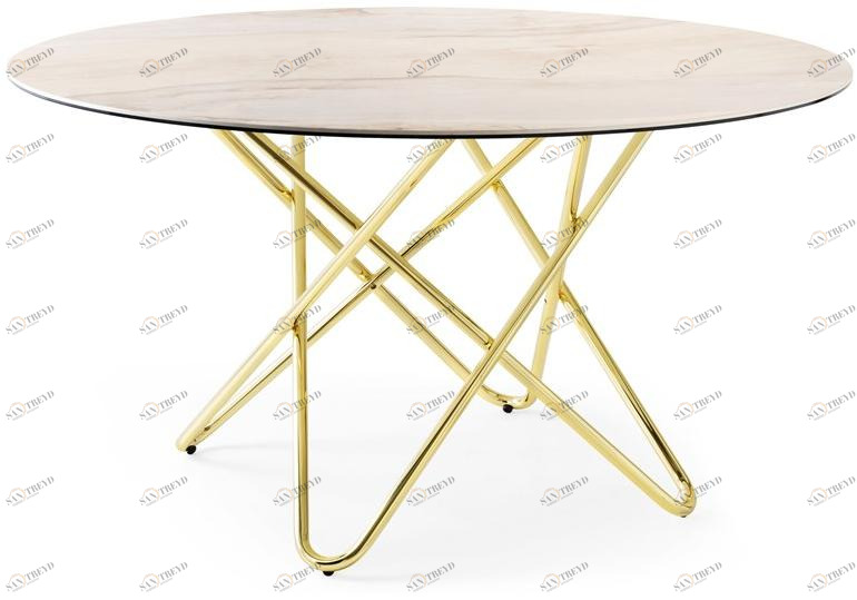 Calligaris Круглый стол из керамики с эффектом мрамора Stellar Cs4112