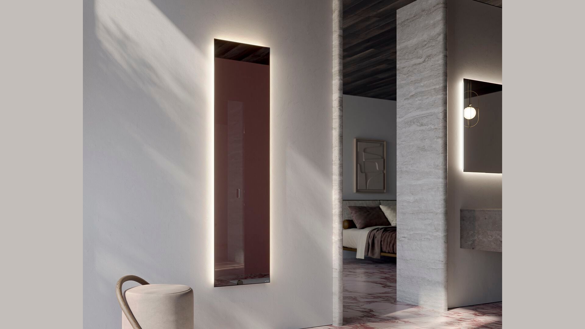 Зеркало для ванной со встроенным освещением INDA® ARCH-00083090 - Вид №4