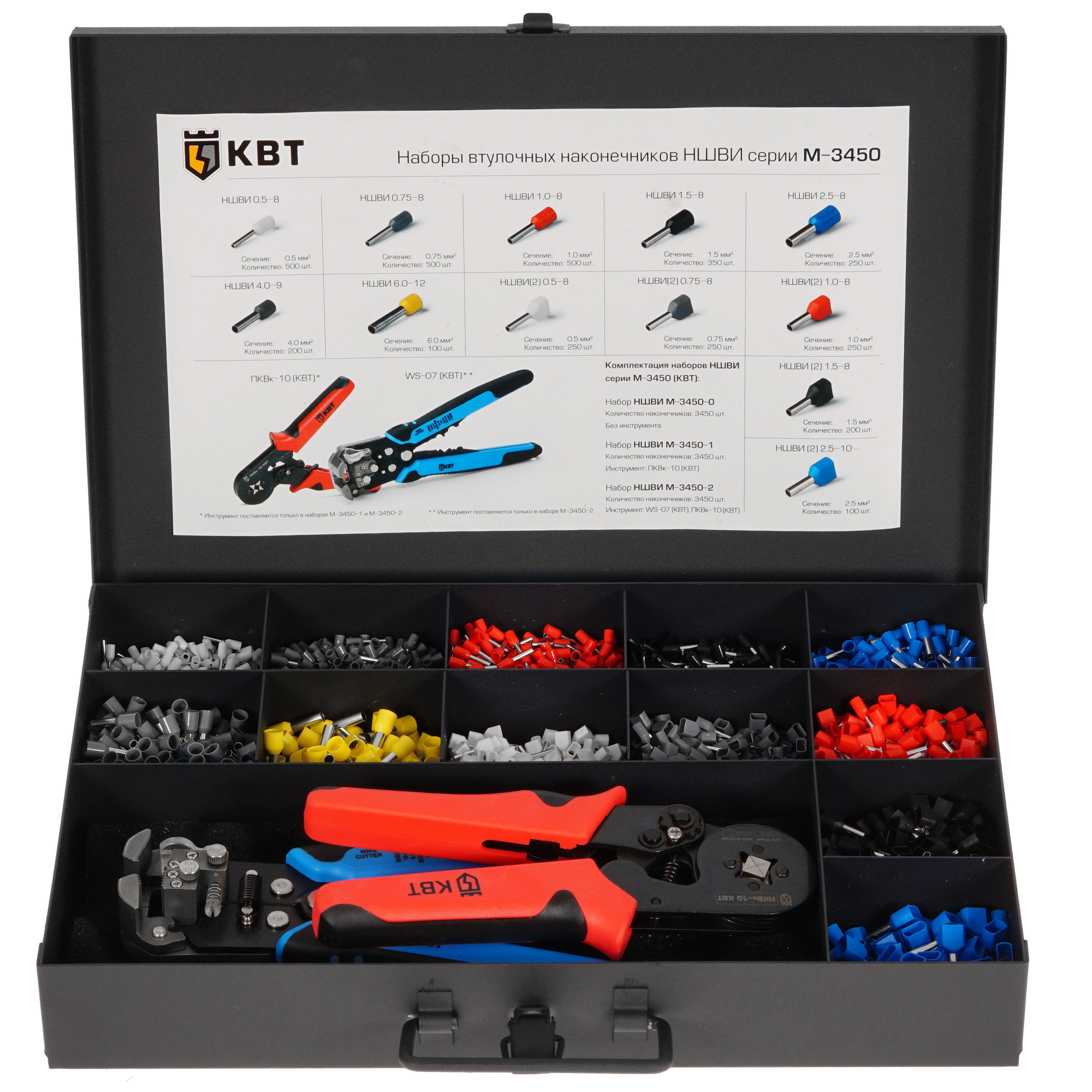 Набор втулочных наконечников КВТ М-3450-2 75271 5000407 STDN-0140461