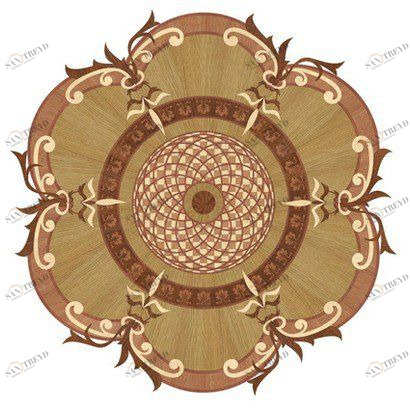 Художественный паркет Da Vinci Розетка 26-080 Дуб Селект (Гладкая) х1000диаметр мм 260090080