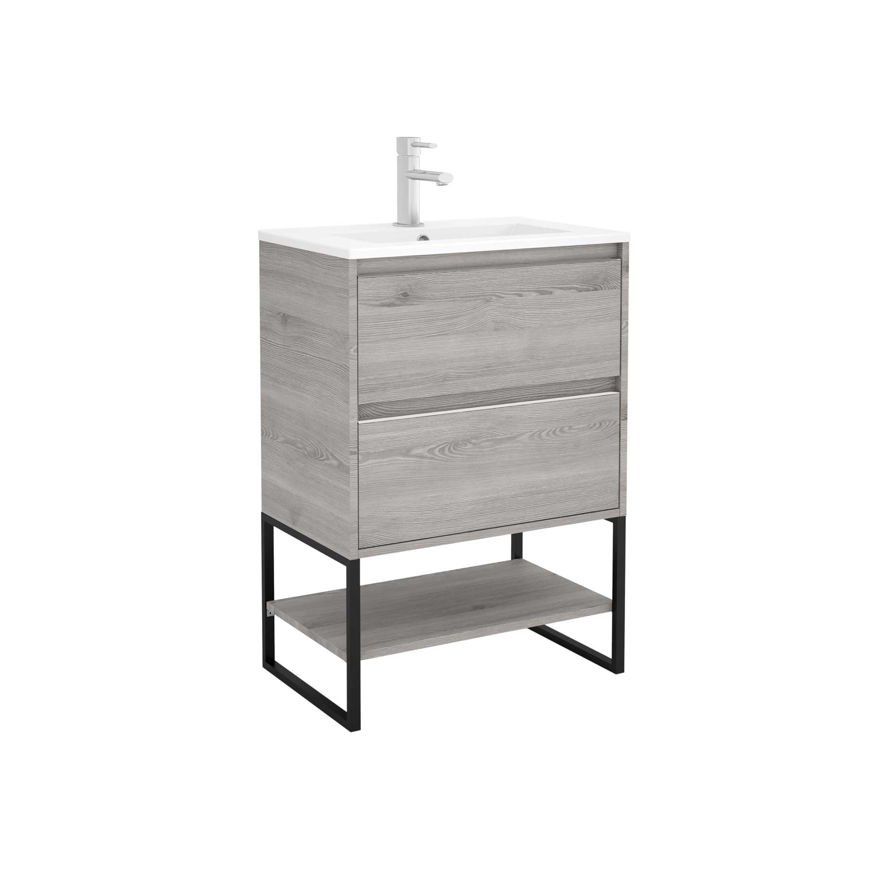 24075 SALGAR Мебель для умывальника S40 500 2 ящика BAY PINE 497 x 556 x 385 мм Лавровая сосна  - Вид №1