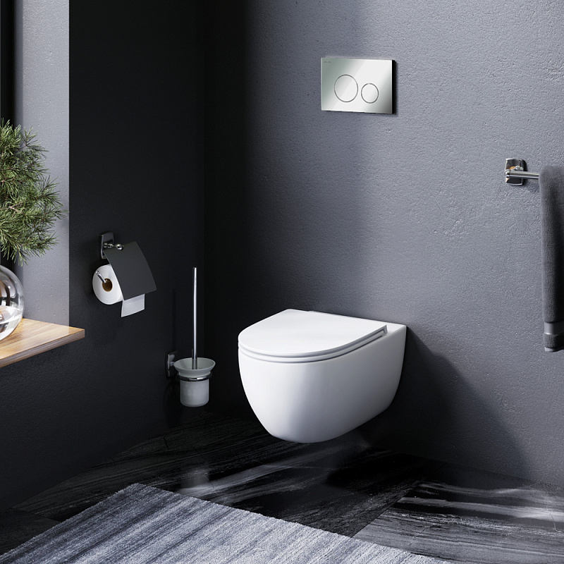 IS49051.111700 Комплект инсталляция с клав Pro L глянц хром с подв унит FlashClean с сид м/лифт AM.PM Awe