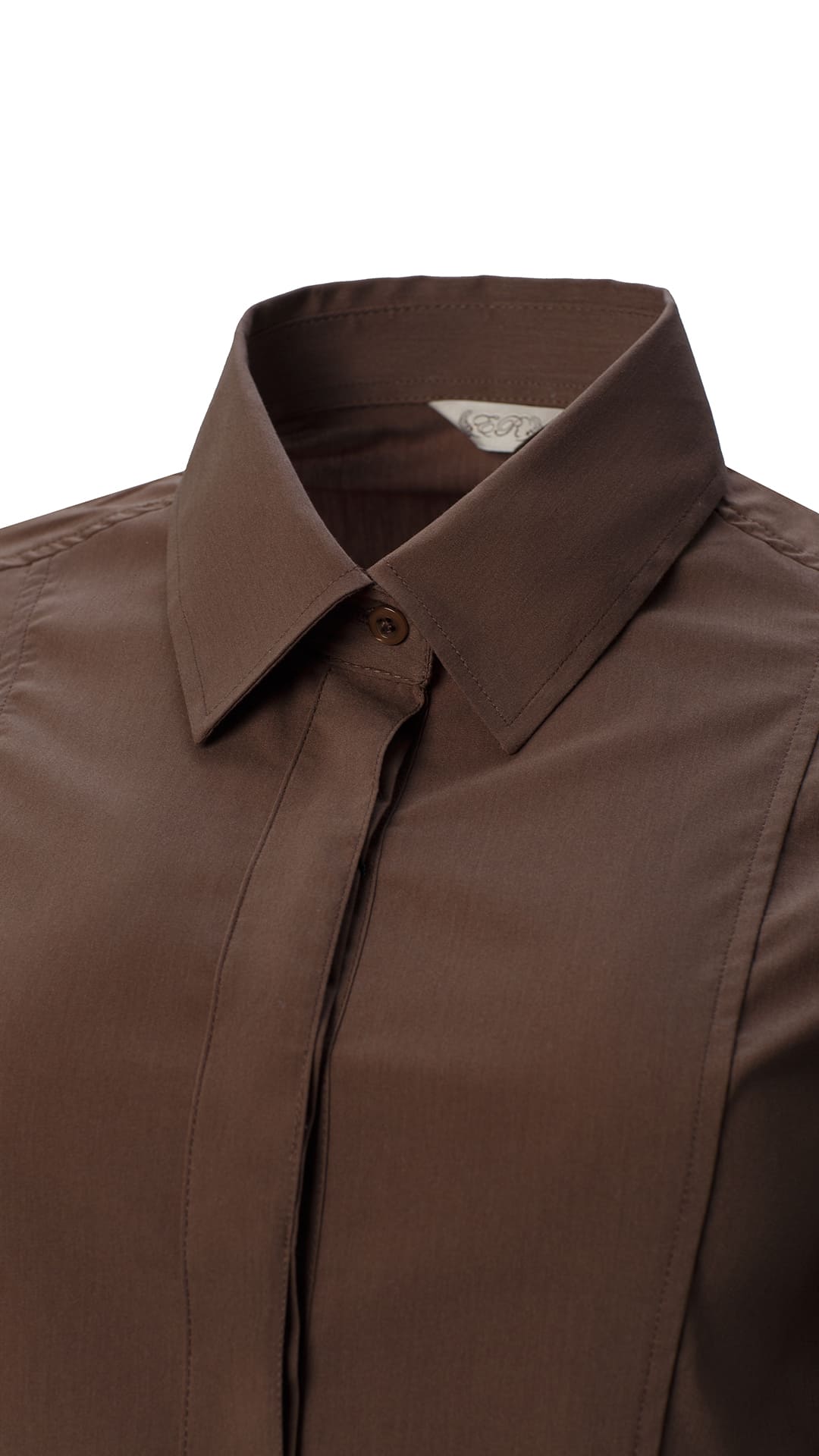 62512 Рубашка женская  chocolate El-Risto  Корпоративная одежда  размер 46 (L)  - Вид №2