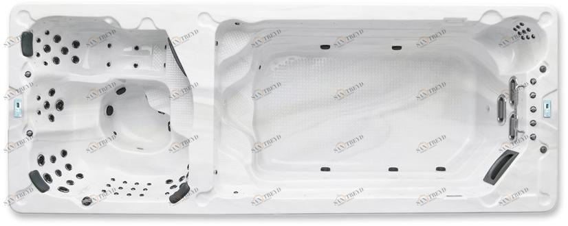 Gruppo Treesse Прямоугольная встроенная гидромассажная ванна с гидромассажем Swim spa sun-id-1363240