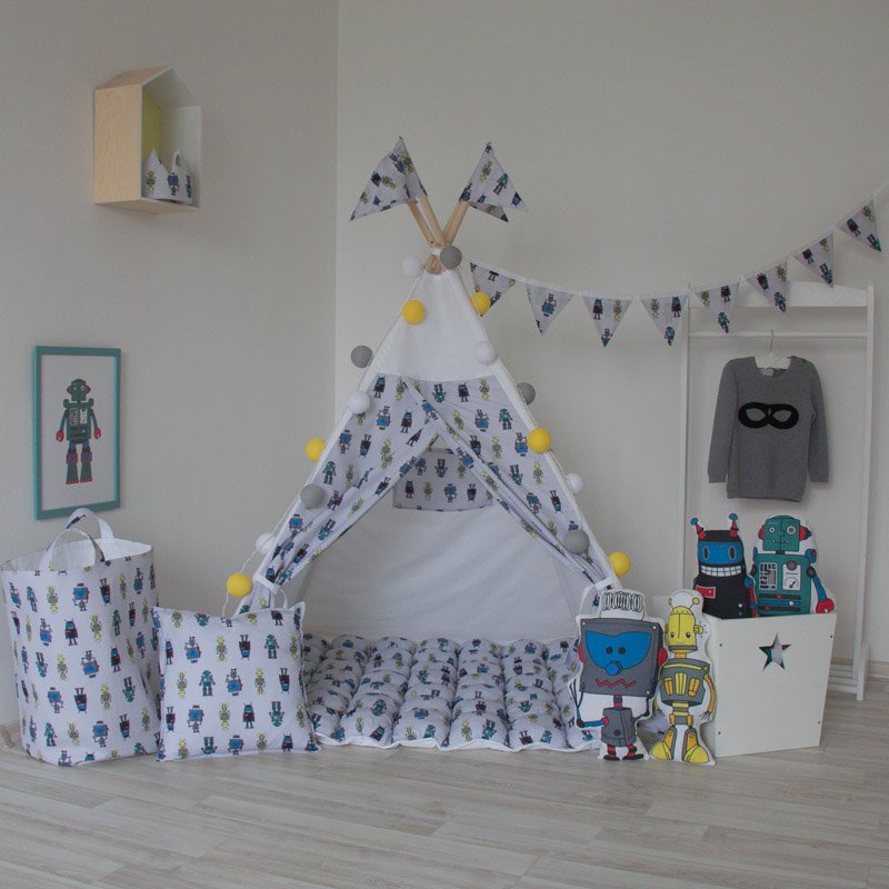 Гирлянда из флажков Robots VAMVIGVAM  282197 Белый;зеленый Santreyd  - Вид №1