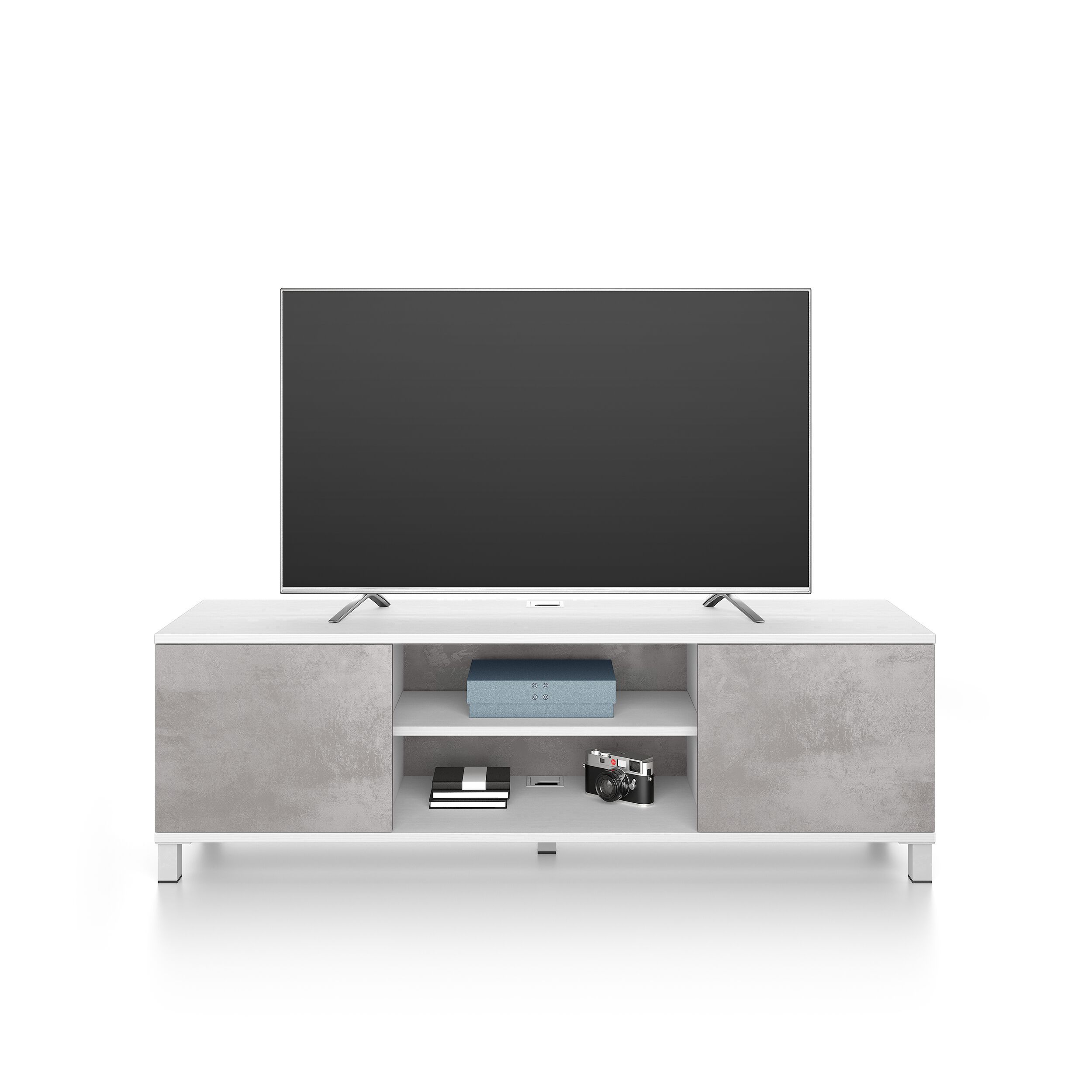 Мебель для телевизора из меламиновой ткани с системой кабельных втулок и распашными дверцами Mobili Fiver Rachele ARCH-00106865 - Вид №25