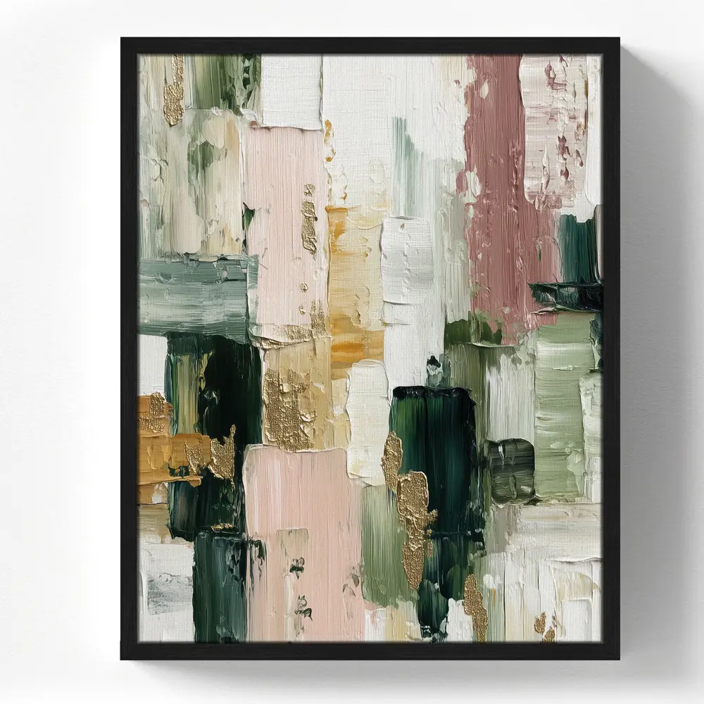 Картина в раме Зеленая абстракция 40x50 см цвет разноцветный POSTERMARKET STLM-2192853