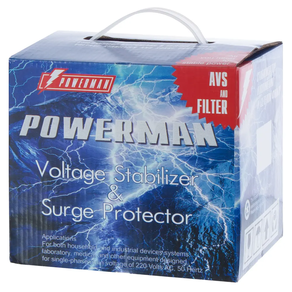 Стабилизатор напряжения Powerman AVS 1000С (Cube), 0.5 кВт 18332409 STLM-2202907  - Вид №3