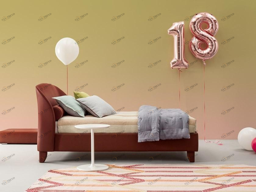 Twils Односпальная кровать с мягким изголовьем Carnaby sun-id-1356603