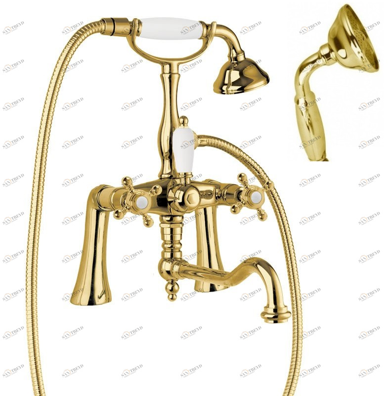 Смеситель на борт ванны с ручным душем, шлангом 150 см CEZARES GOLF-PBV2-03/24-M