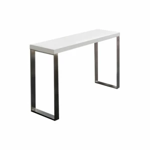 Консоль белая прямоугольная с металлическими ножками Camellia ESF FASHION 043965 Белый;черный