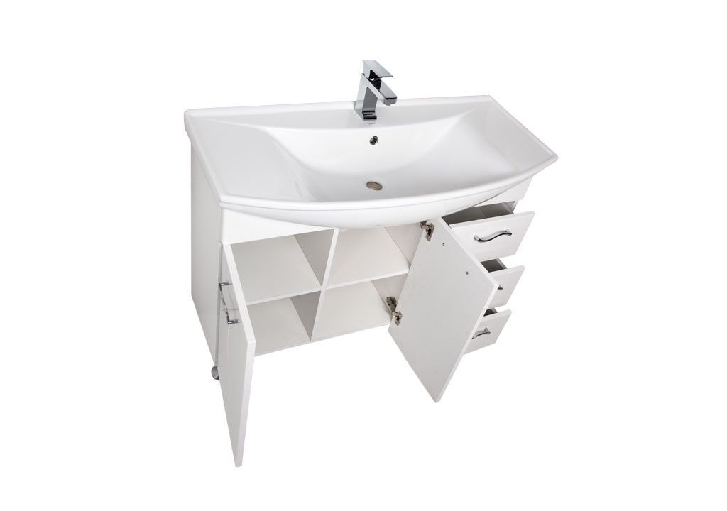 Мебель для ванной Aquanet Моника 105 белый 00187564 - Вид №3